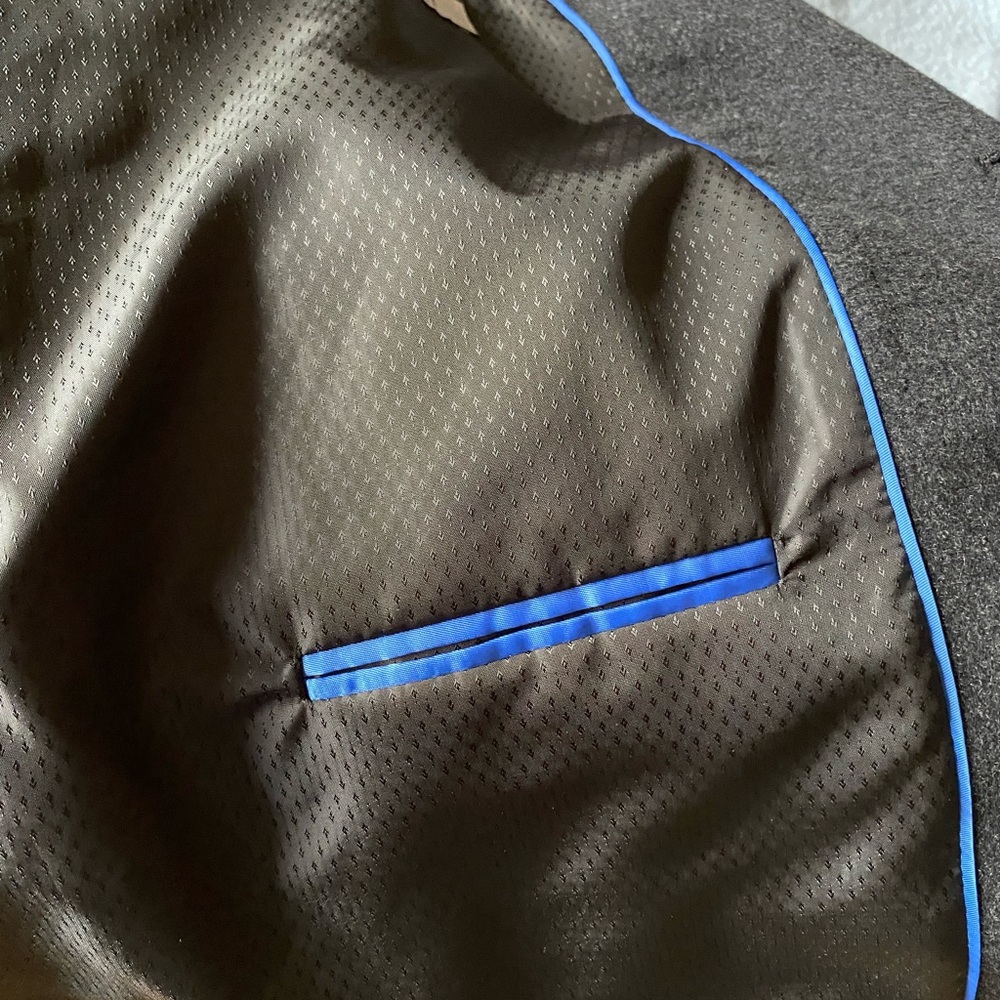 KENNETH COLE Men’s Black Long Sleeve Single Breasted Button Wool Coat - 48R